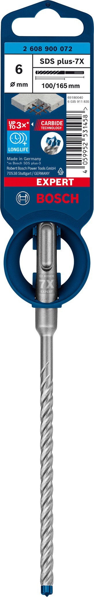 Pc.Bosch SDS-plus-7X drill bit 6x100x165