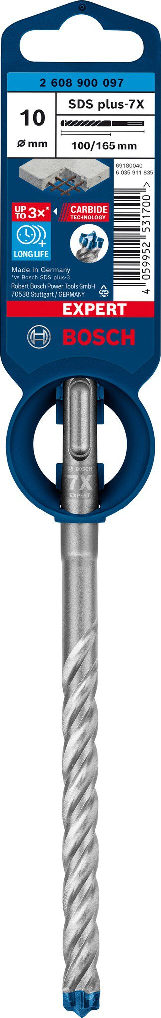 Pc.Bosch SDS-plus-7X drill bit 10x100x165