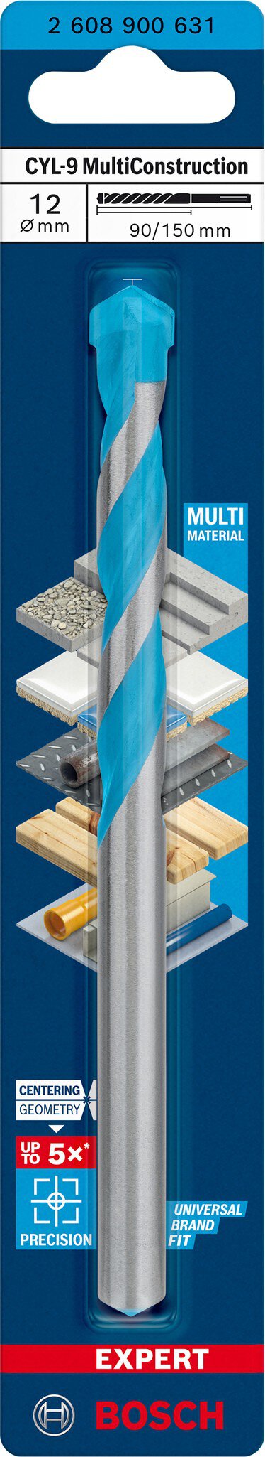 St.Bosch 2608902274 Bohrer Expert HEX-9 MultiConstruction 12x90x150