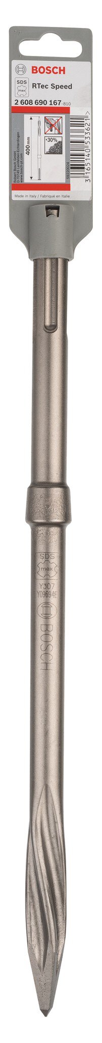 Pc.Bosch sds-max pointed chisel r-tec 400mm