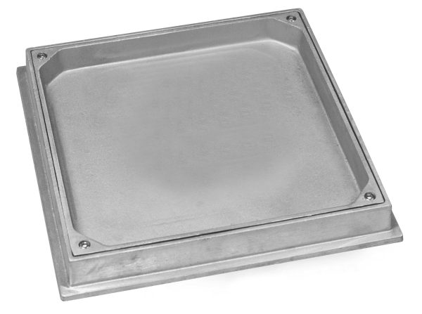 Recessed access cover and frame 40x40 hermetic alum.