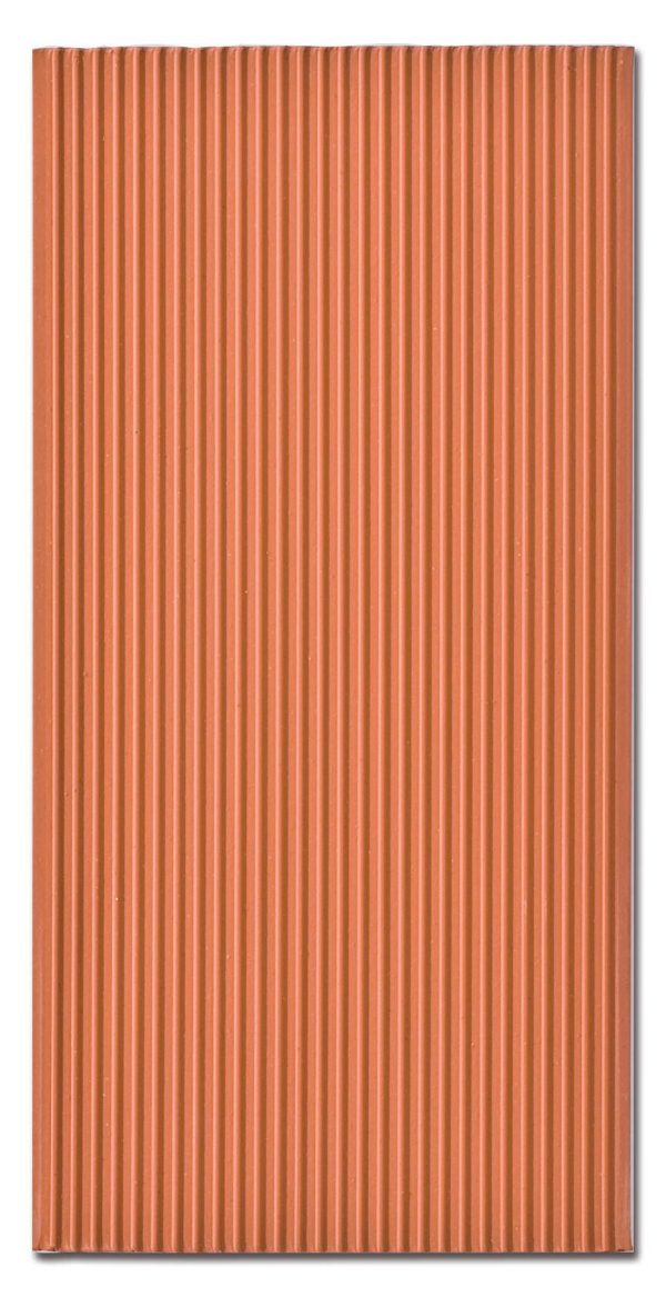 Pc. la escandella grooved thin brick 14x28x1 (aa228)