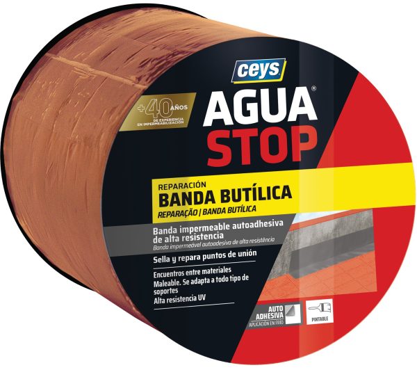 Ud. Ceys Aguastop banda imp. Butil teula 30cmx10m