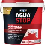 Cubo Ceys Aguastop caucho fibras gris 20kg