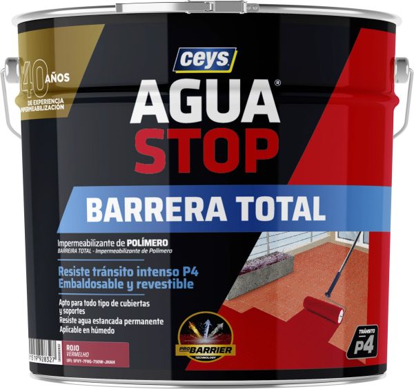 Cubo Ceys Aguastop barrera total fibras gris 4kg