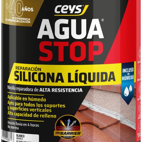 Cubo Ceys Aguastop silicona líquida blanco 1kg