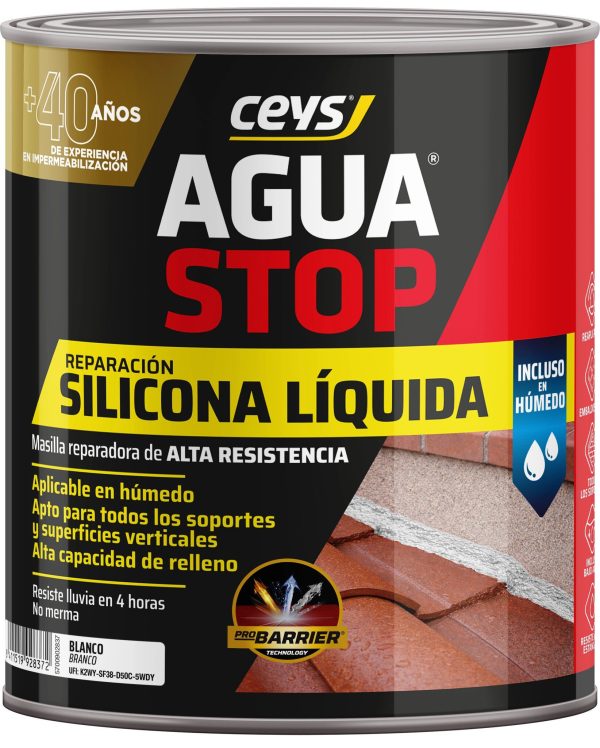 Cubo Ceys Aguastop silicona líquida blanco 1kg