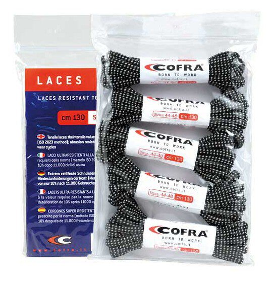 Paquete 5 pares Cofra cordon bow negro/marron 110cm