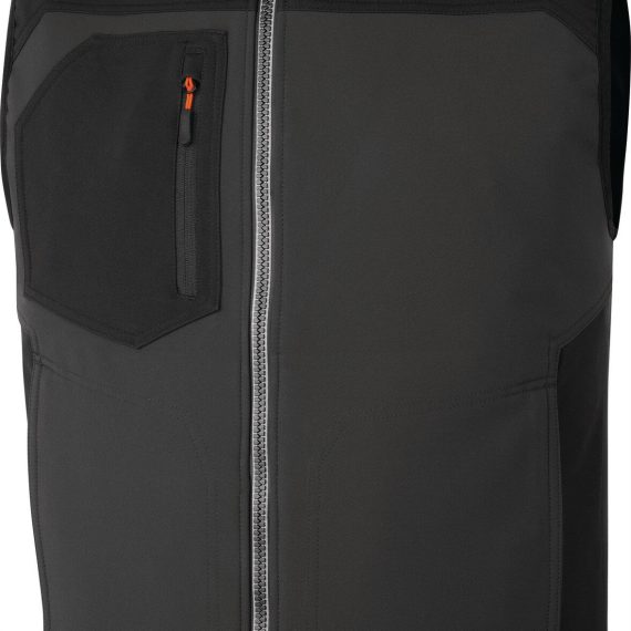 Pz.Deltaplus chaleco Softshell Holen gris/negro t.3xl