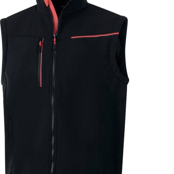 Pz. Deltaplus chaqueta Softshell SOCCIA Negro-Rojo 3XL