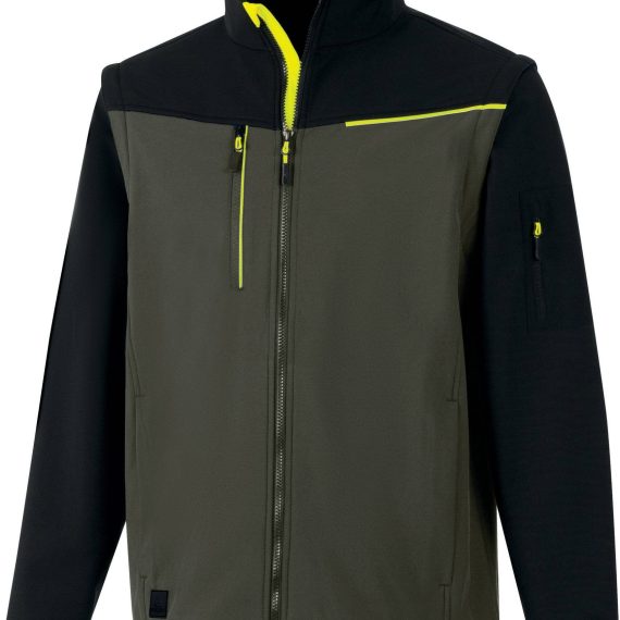 Ud. Deltaplus jaqueta Softshell SOCCIA Kaki-Negre L