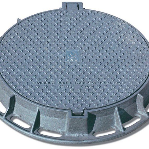 Tapa y aro de pozo diam.600 abatible+cierre d-400 (R-100 SB)