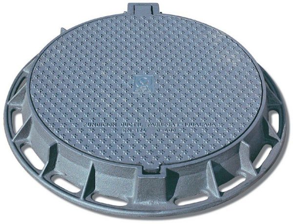 Tapa y aro de pozo diam.600 abatible+cierre d-400 (R-100 SB)