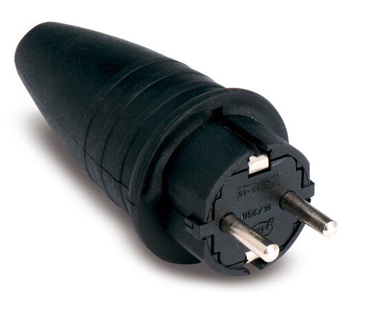 Pz.clavija Famatel 1144 tt 16a-250v goma negro