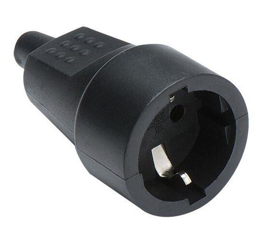 Pz.base Famatel 2104 tt 16a-250v caucho negro