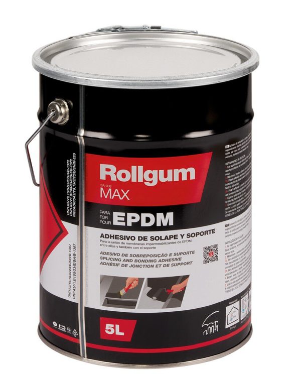 Pot adhesiu d'unió làmines impermeabilitzants EPDM Rollgum MAX 5L.