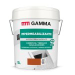 Bote Gamma pintura impermeab. antigoteras rojo teja 15l