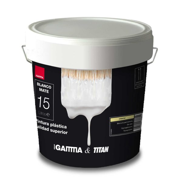 Pot pintura plàstica blanc Gamma-titan interior 15 litres