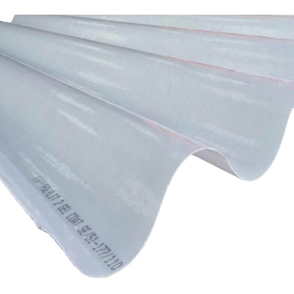 Wellplatte große Welle 200x110 0.8mm Polyester