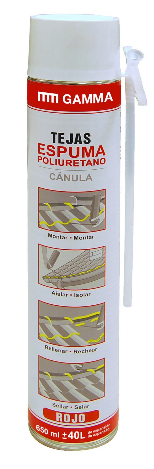 Kartusche Gamma PU-Dachziegelschaum rot Aerosol 650ml