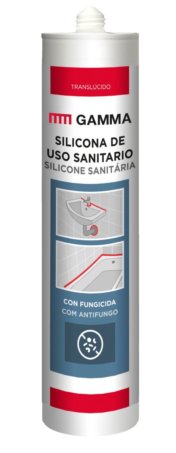 Cartucho Gamma silicona usos sanitario translucido 280ml
