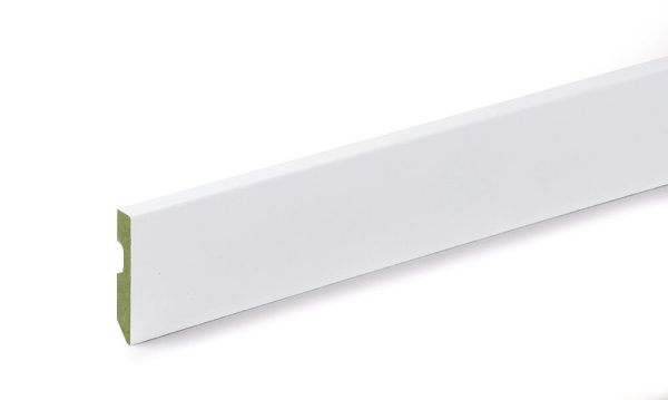 Pz.suelo laminado rodapie 70x14 mm blanco a 2250 mm