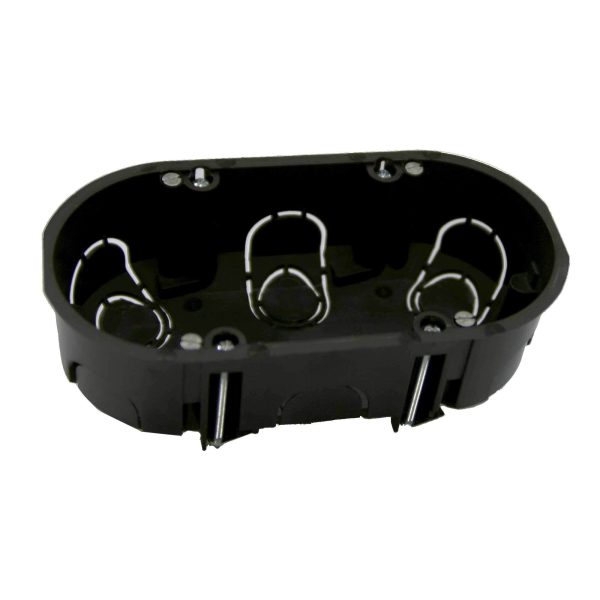 Ud. caja mecanismos doble c/garras sujecion para tabiques huecos 139x68x45 enlazable