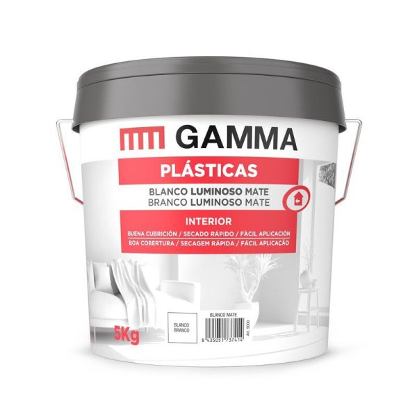 Pot Gamma pintura plàstica blanc lluminós mat 5kg
