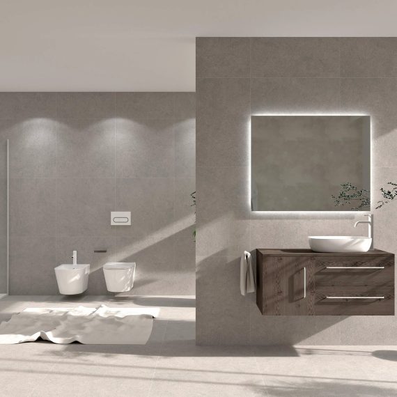Mueble Lucid Tattom 2 cajones y 1 puerta 100cm alerce antracita