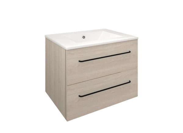 Moble Lucid Tattom 2 calaixos 60cm roure gladstone blanc