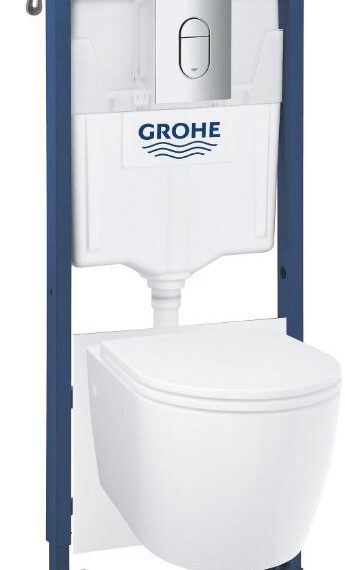 Grohe 103849SH00 conjunto inodoro suspendido, rapid SL 5 en1 Bau Ceramic (2pcs)
