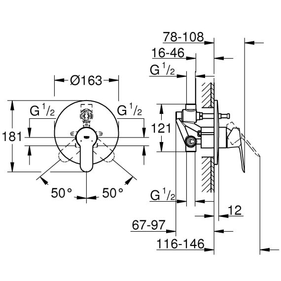 Grohe 29079000 bauedge mndo. b/d emp