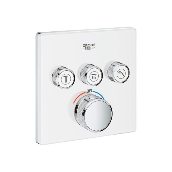Grohe 29157LS0 termostato smartcontrol 3. cristal blanco cuadrado