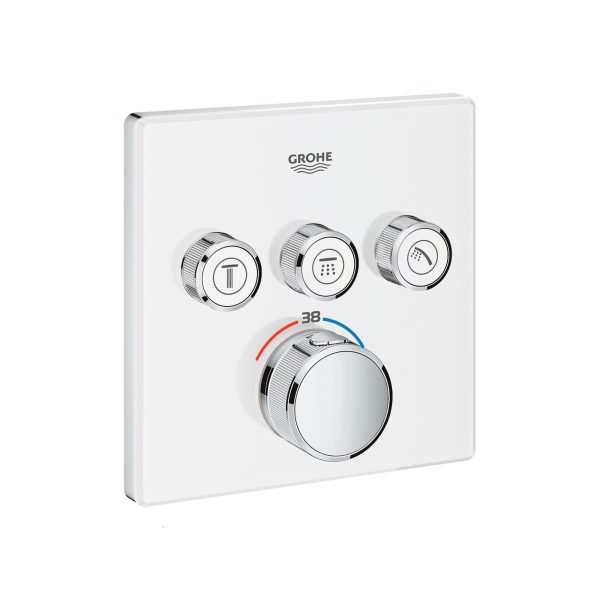 Grohe 29157LS0 termostato smartcontrol 3. cristal blanco cuadrado