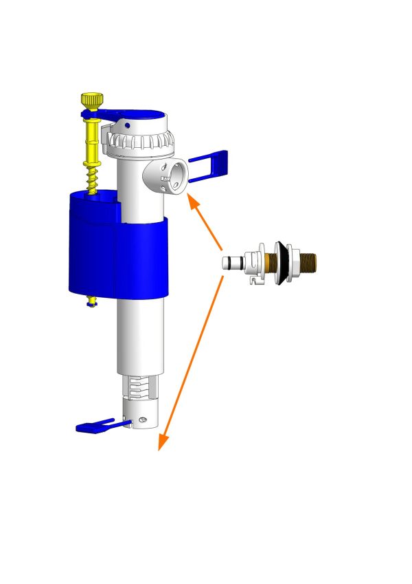 PC. Tecnoagua cistern feed tap VH dual and reversible (T-469)