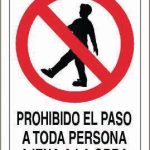 Pz. Jar señalizacion cartel proh.paso ajeno obra