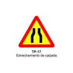 Pc. JG steel Road narrows sign Eco-50cm