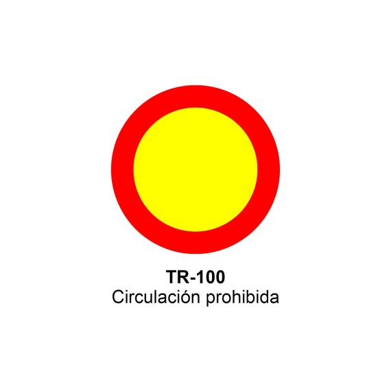 Pz. Señal JG acero Circulación prohibida Eco-50cm