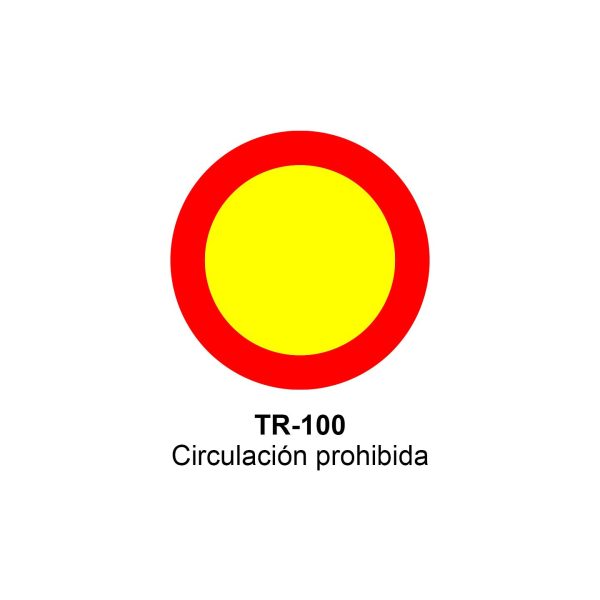 Pz. Señal JG acero Circulación prohibida Eco-50cm