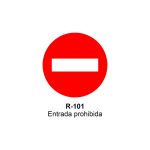 Pz. Señal JG acero Dirección prohibida Eco-50cm