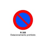 Pz. Señal JG acero Estacionamiento prohibido Eco-50cm