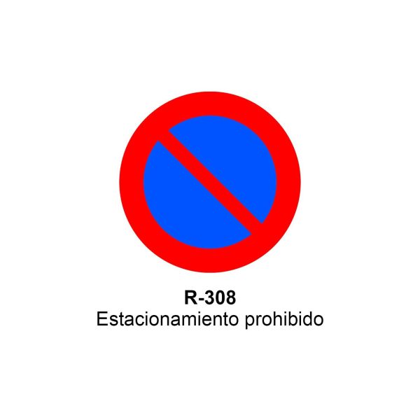 Pz. Señal JG acero Estacionamiento prohibido Eco-50cm