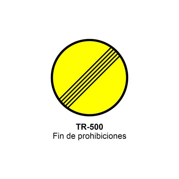Pz. Señal JG acero Fin de prohibiciones Eco-50cm