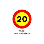 Pz. Señal JG acero Velocidad máxima 20 km/h Eco-50cm