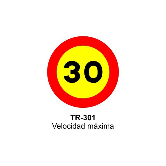 Pz. Señal JG acero Velocidad máxima 30 km/h Eco-50cm