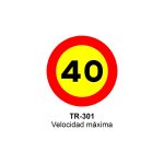 Pz. Señal JG acero Velocidad máxima 40 km/h Eco-50cm