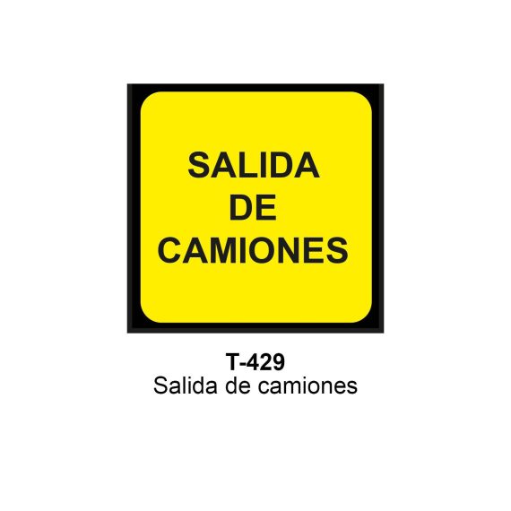 Pz. Señal JG acero Salida de camiones Eco-50cm