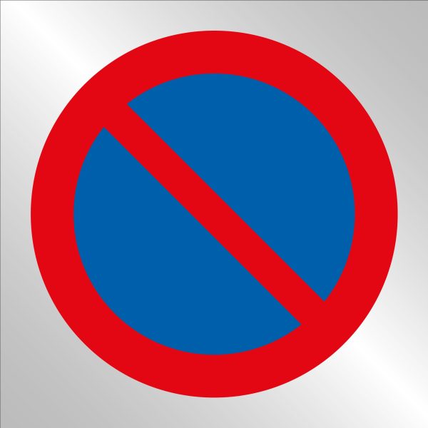 Pz. Señal JG en bolsa de plástico Estacionamiento prohibido 70x70 cm