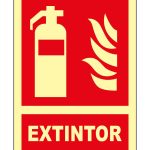 Pz. Señal JG Fotoluminiscente Clase B Extintor A4