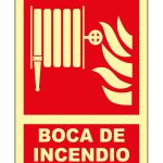 Pz. Señal JG Fotoluminiscente Clase B Boca incendio A4